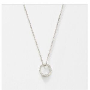 Touchstone Crystal Silver Circle Necklace